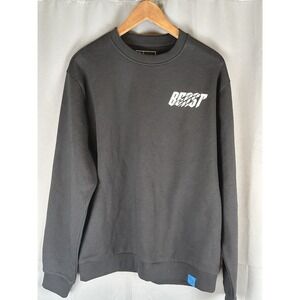 MR BEAST CLOTHING SHREDDER CREWNECK LARGE BLACK